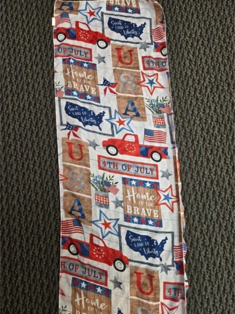 Patriotic Scarf Women Red White Blue 4th of July Flag Print Lightweight Casual - Picture 4 of 7